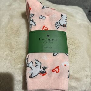 Kate Spade Pink Crew Socks